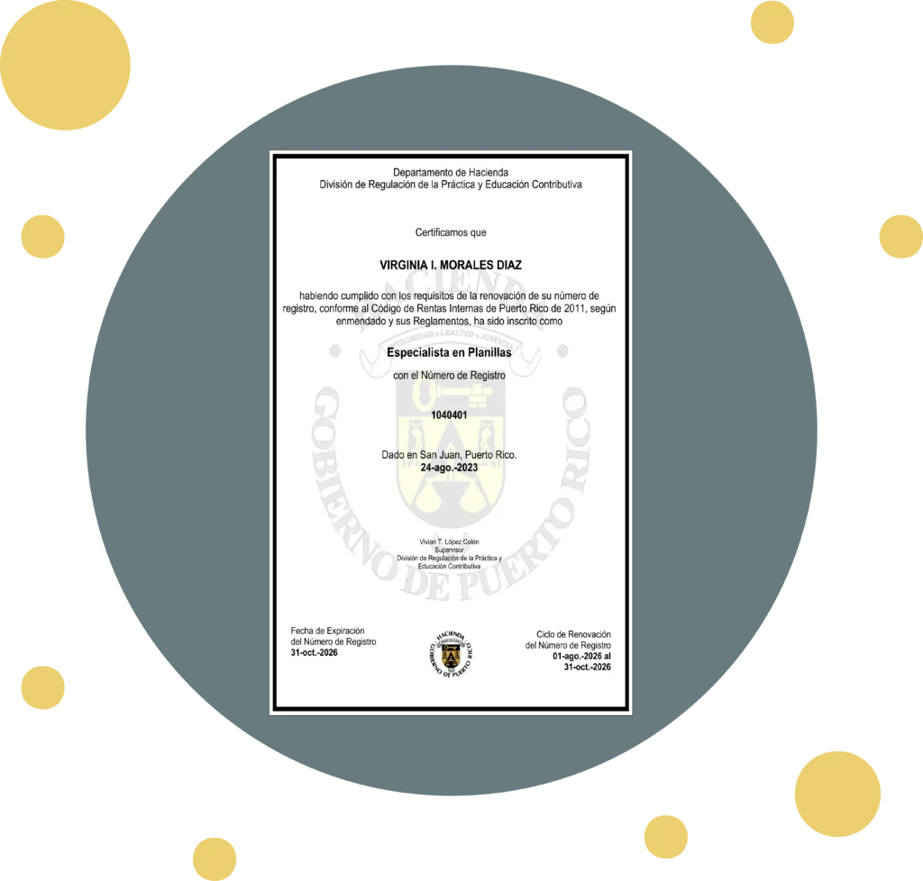Cert. Especialista en Planillas